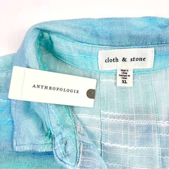 ANTHROPOLOGIE CLOTH & STONE BUTTON DOWN SHIRT SIZE XL - Picture 9 of 13